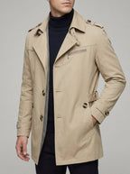 Weatherproof Wool Trench Coat Men Winter