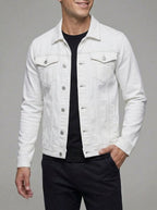 Men's Denim Jacket – Button Front (Green)