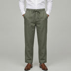 Linen Wide Leg Trousers Men