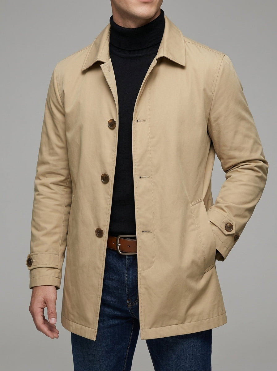 Belessia Wool Button Jacket – Waterproof Insulated