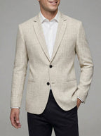 Slim-Fit Wool Suit Jacket Men Lightweight