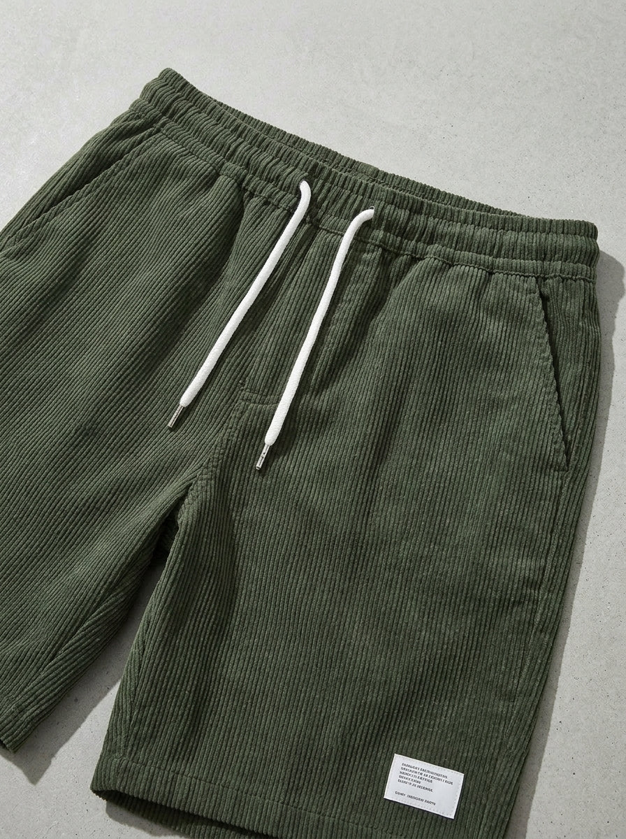 Cotton Chino Shorts Men Casual Drawstring