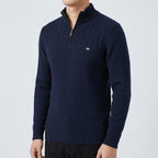 Wool Zip Neck Sweater Men