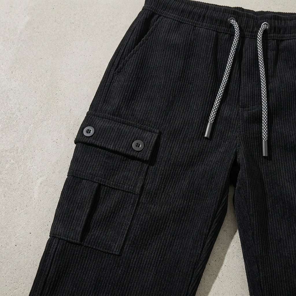 Cotton Cargo Trousers Men Stretch