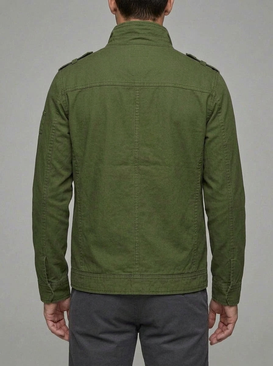 Green Field Jacket Men – Cotton Military Style