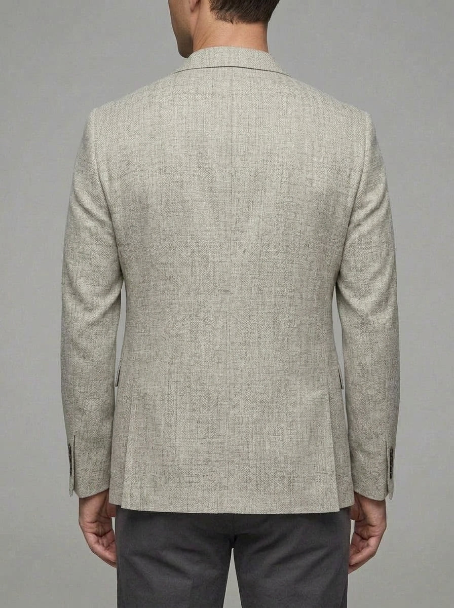 Slim-Fit Wool Suit Jacket Men Lightweight
