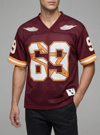 Mesh Football Jersey Men V-Neck Retro