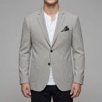 Wool Blazer Men Slim-Fit Formal Occasions
