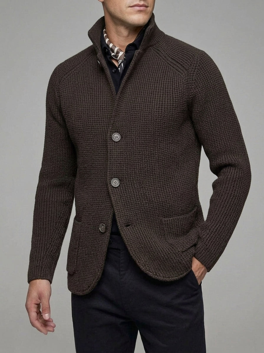 Wool Cardigan Men Classic Style