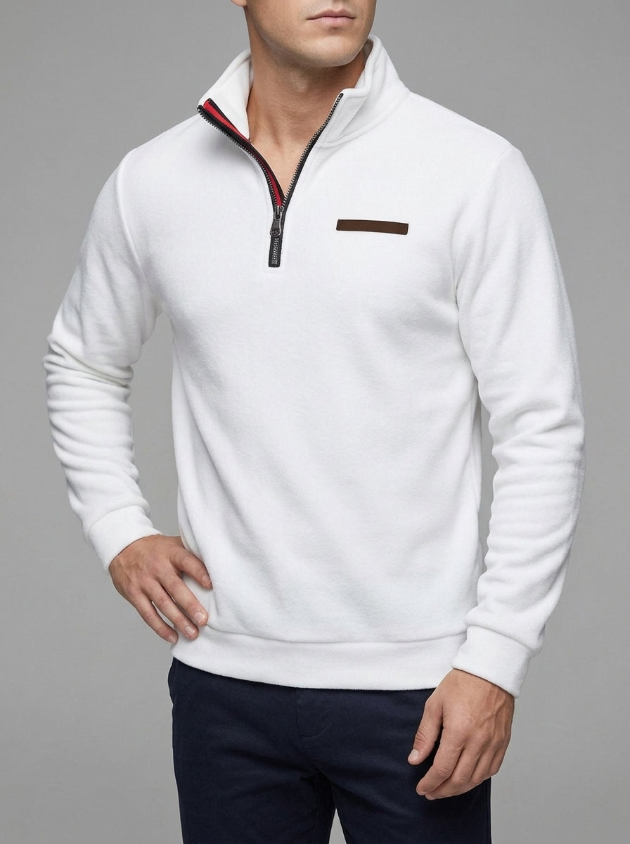 Belessia Fleece Quarter Zip Sweatshirt Men