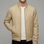 Lightweight Bomber Jacket Stripe Detail – Wool