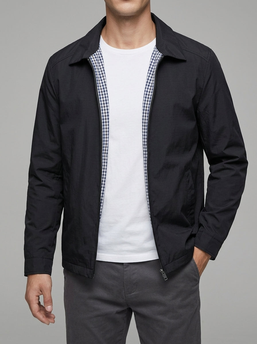 Mens Lightweight Jacket – Cotton Checkered Lining