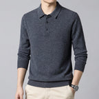 Merino Wool Polo Sweater Men