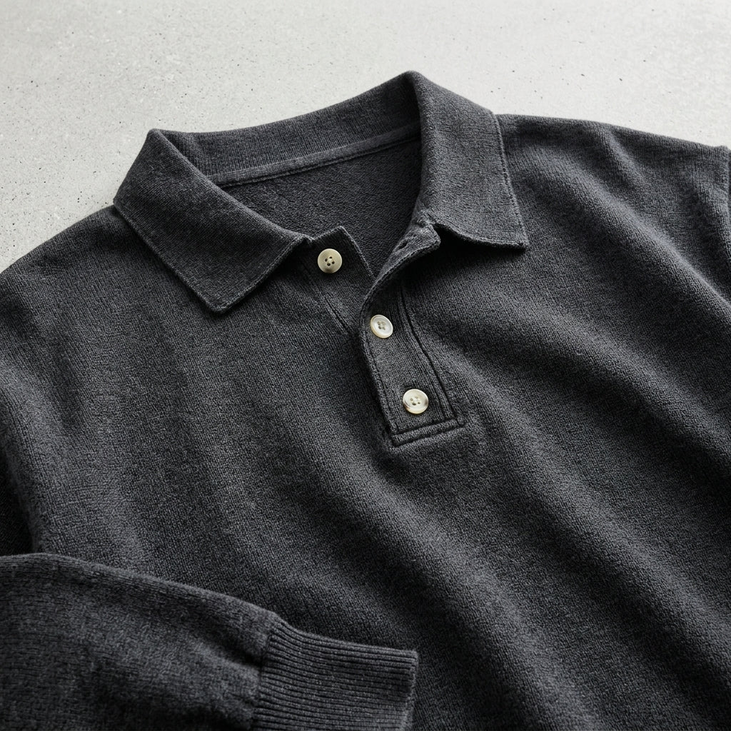 Wool Long Sleeve Polo Men – Comfortable Layering