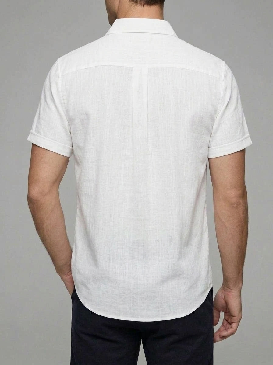 Cotton Linen Blend Shirt Men – Summer