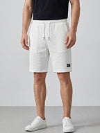 Cotton Chino Shorts Men Drawstring Side Pockets