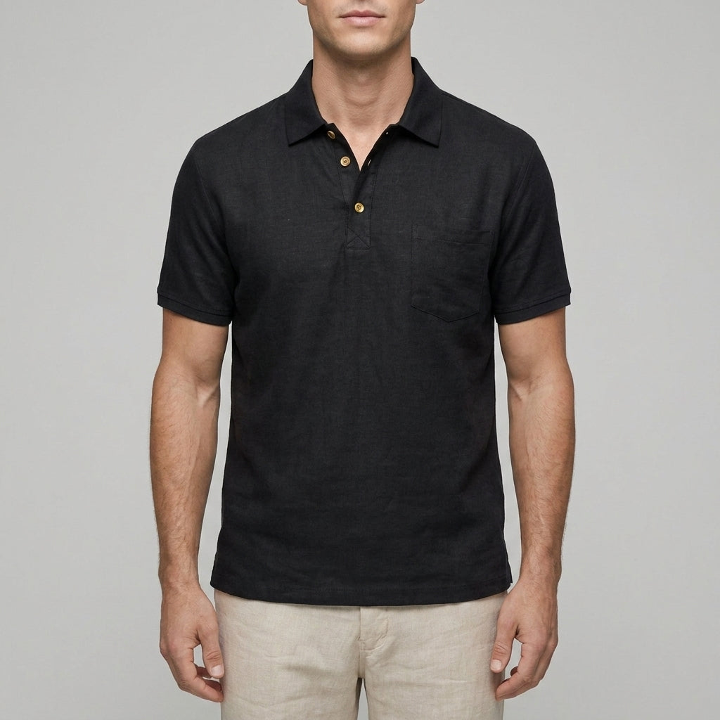 Casual Polo Shirt Men Cotton