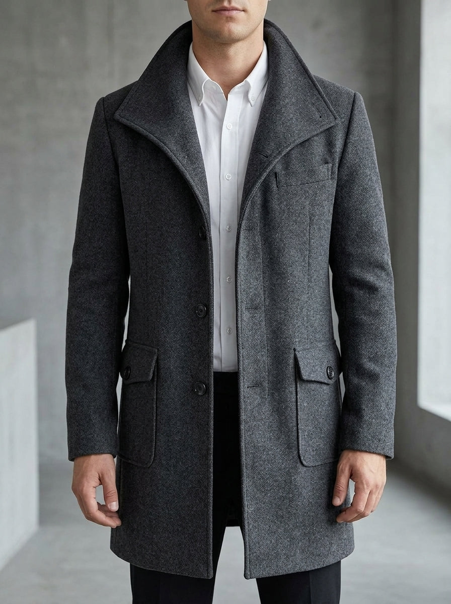 Trench Coat Mens – Belessia Wool Overcoat