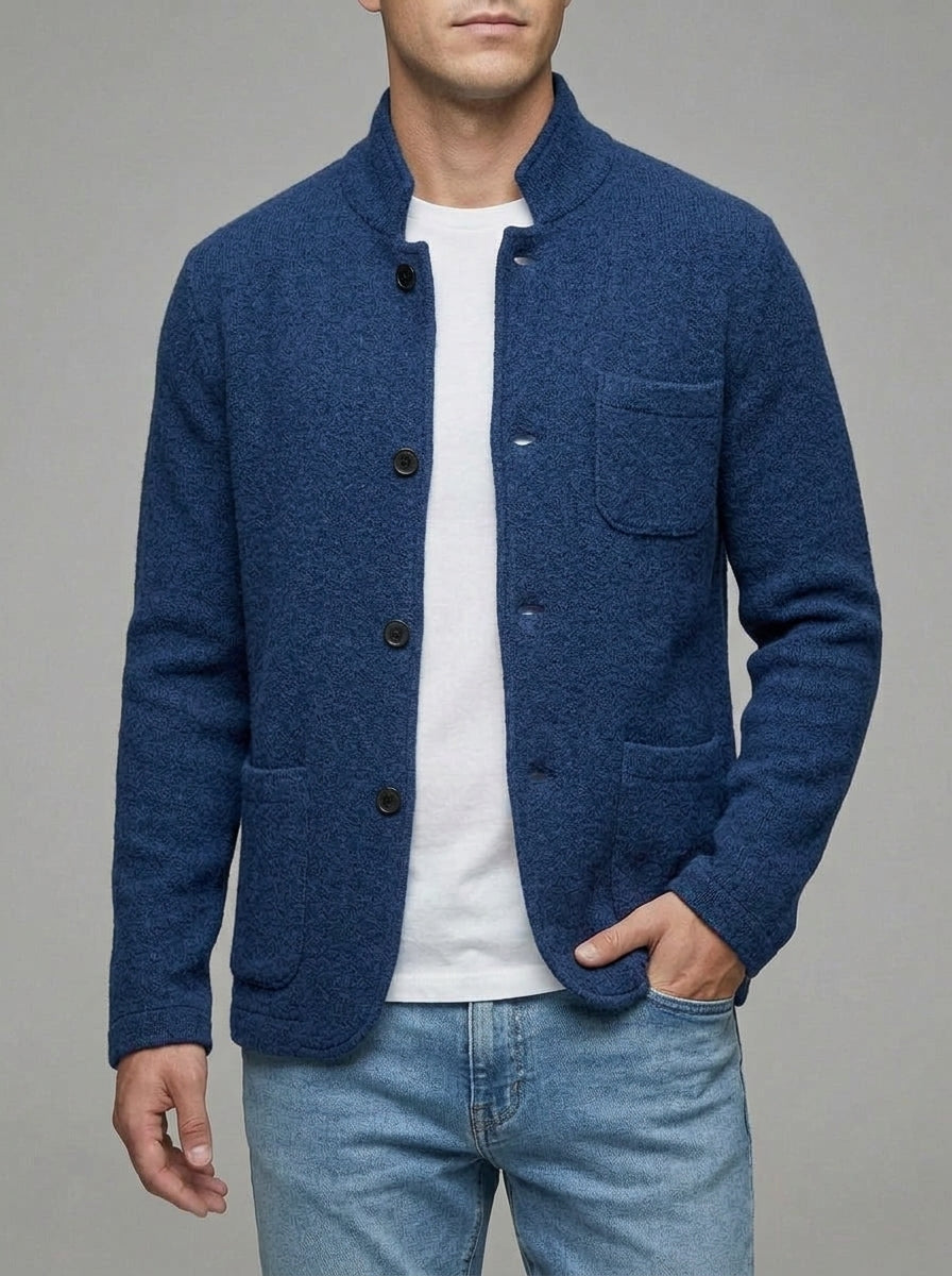 Men's Wool Button Knit Cardigan: Warm & Stylish Outerwear