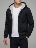 Fleece Zip Up Hoodie Men
