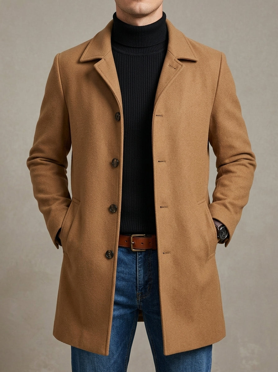 Wool Overcoat Men Structured – Trench Coat Style