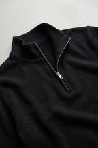 Classic Knit Jumper Men Wool Turtleneck Half Zip