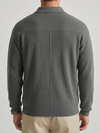 Wool Long Sleeve Polo Men – Classic Knit