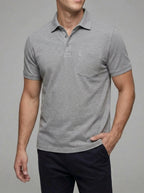 Casual Polo Shirt Men Cotton