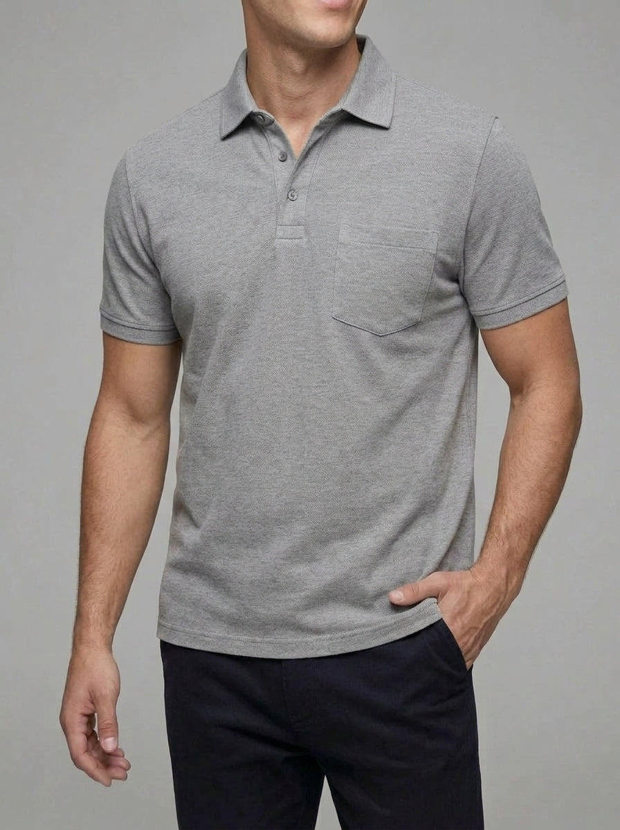 Casual Polo Shirt Men Cotton