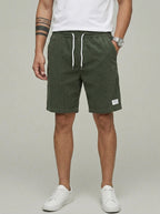 Cotton Chino Shorts Men Casual Drawstring