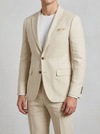 Slim-Fit 3-Piece Suit Notch Lapel Men Wool
