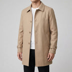 Weatherproof Wool Trench Coat Men Mid Length