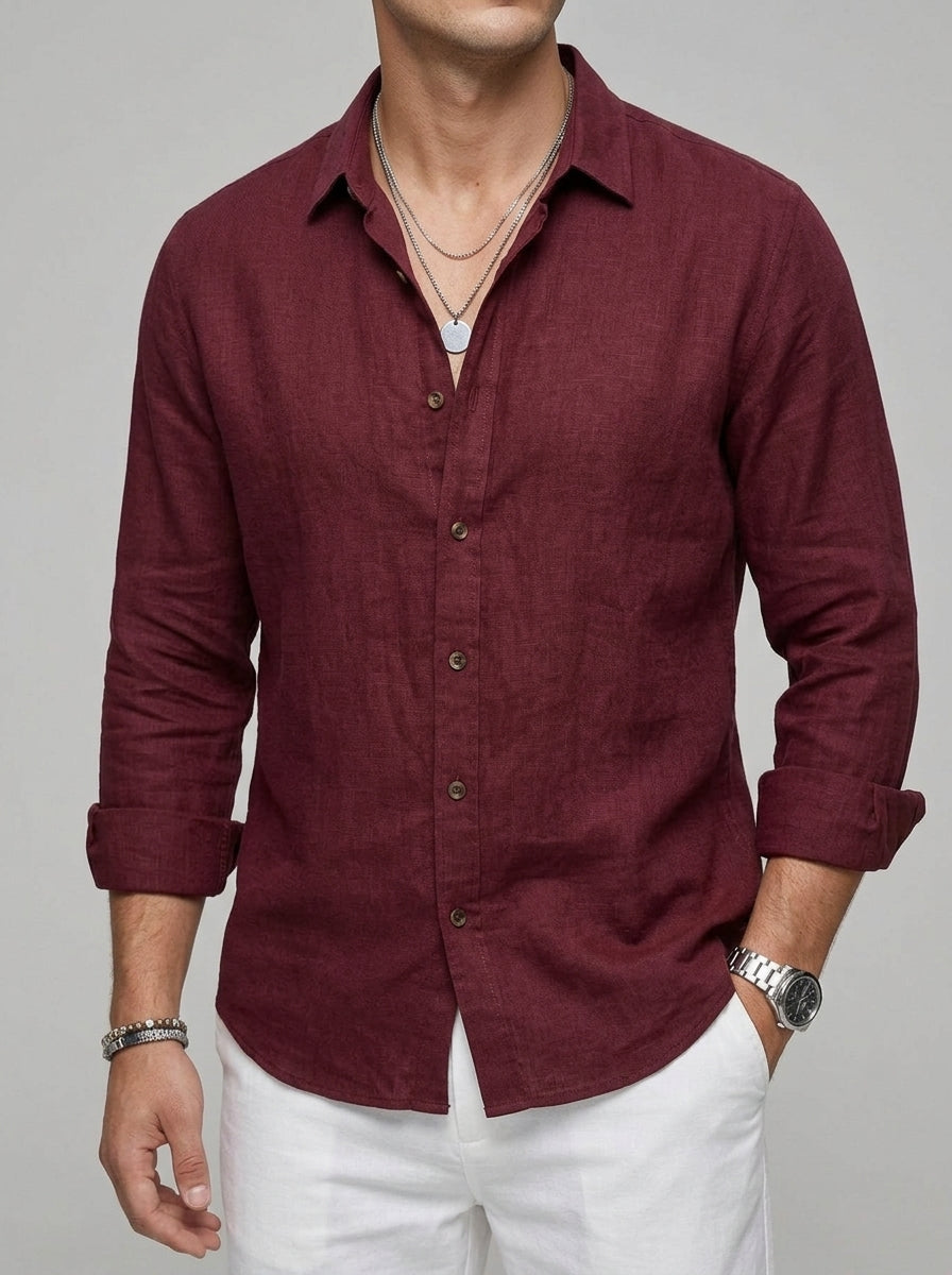 Linen Casual Shirt Men – Summer Essential