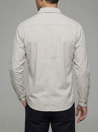Wool Cargo Shirt Men Long Sleeve Outdoor