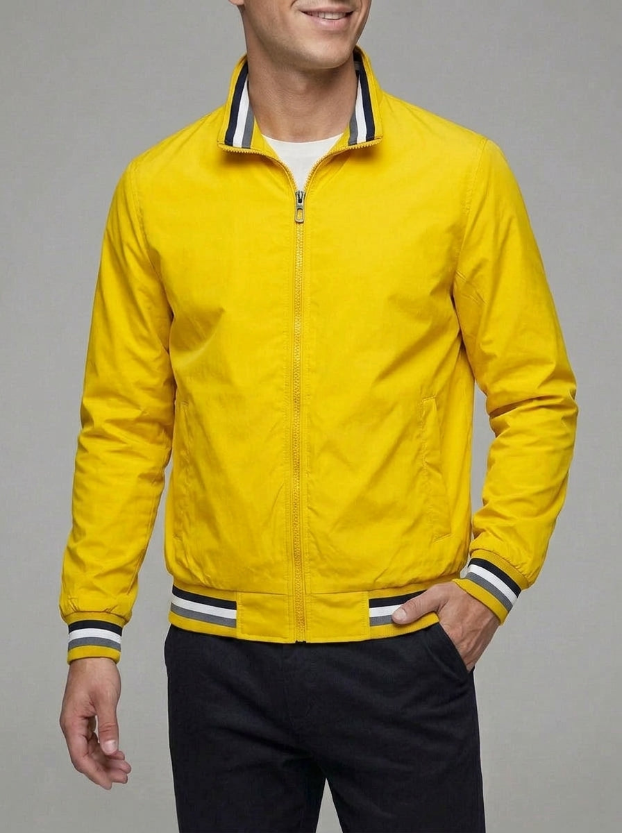Mens Lightweight Bomber Jacket – Polyester Casual