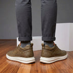 Men's Smart Casual Leather Sneakers Mid-cut