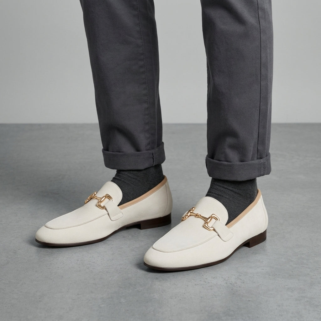 Mens Suede Loafers – Horsebit