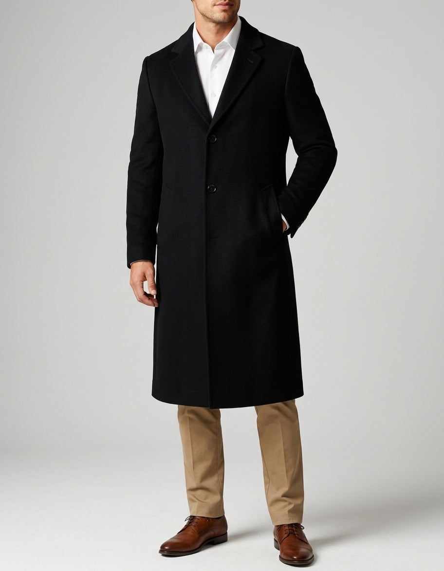 Ridgeford Trench Coat Mens – Wool Long Overcoat