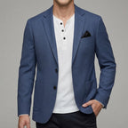 Wool Blazer Men Slim-Fit Formal Occasions