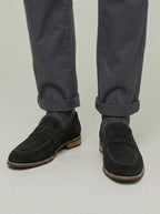 Mens Brown Leather Penny Loafers