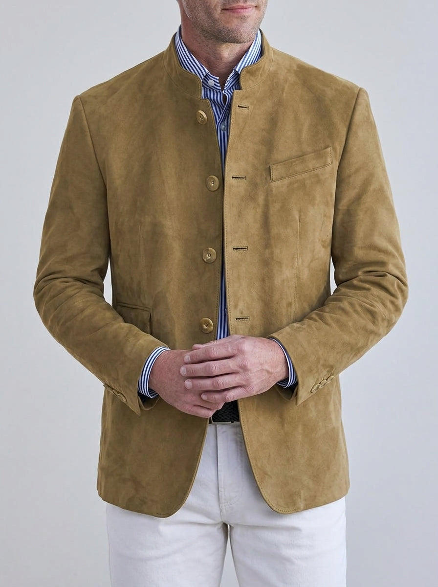 Wool Blazer Jacket Men Classic