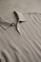 Wool Knit Polo Shirt Men