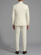 Wool Double-Breasted Suit Set Men