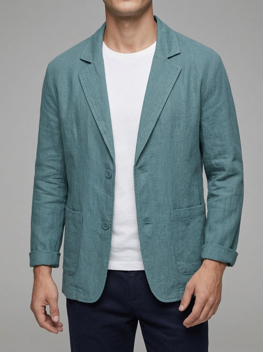 Casual Linen Jacket Men's – Beige