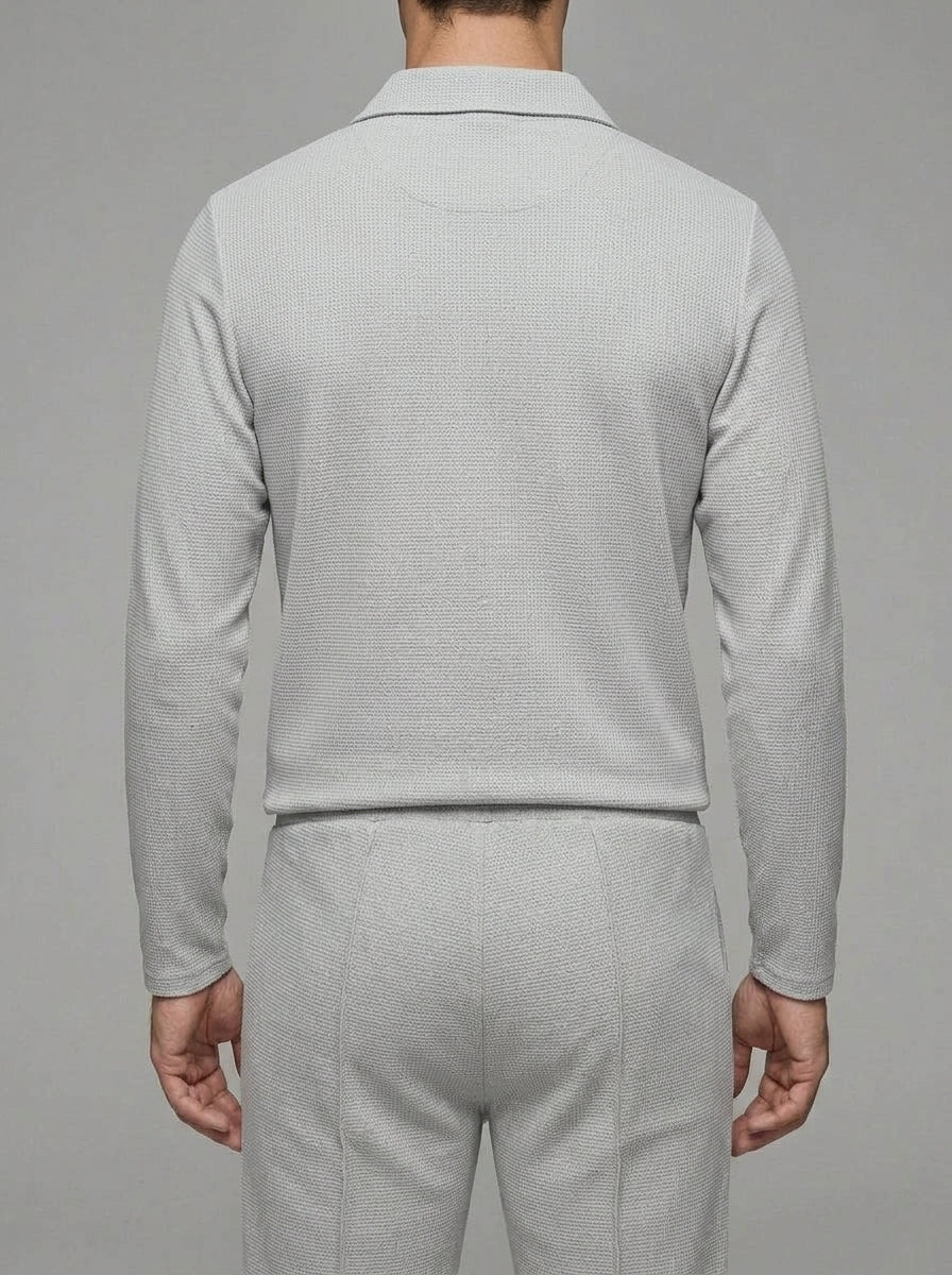 Polo Shirt & Trouser Set Men Cotton