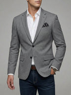 Slim-Fit Business Blazer Men Wool Casual