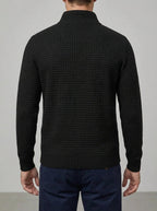 Ribbed Quarter Zip Sweater Men – Wool Pattern