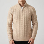 Belessia Castello Wool Half Zip Sweater Men