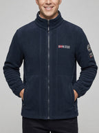 Fleece Jacket Men's Outdoor Soft Warm Protective Collar