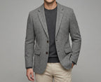Wool Herringbone Tweed Blazer Men